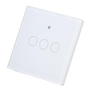 3 Gang Touch Panel Switch WiFi RF433 Single Zero Fire Voice Control Timing Function Wall Light Switch 80 to 260V