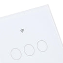 3 Gang Touch Panel Switch WiFi RF433 Single Zero Fire Voice Control Timing Function Wall Light Switch 80 to 260V
