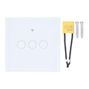 3 Gang Touch Panel Switch WiFi RF433 Single Zero Fire Voice Control Timing Function Wall Light Switch 80 to 260V