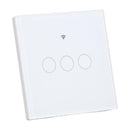 3 Gang Touch Panel Switch WiFi RF433 Single Zero Fire Voice Control Timing Function Wall Light Switch 80 to 260V