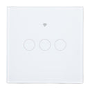 3 Gang Touch Panel Switch WiFi RF433 Single Zero Fire Voice Control Timing Function Wall Light Switch 80 to 260V