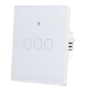 3 Gang Touch Panel Switch WiFi RF433 Single Zero Fire Voice Control Timing Function Wall Light Switch 80 to 260V