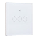 3 Gang Touch Panel Switch WiFi RF433 Single Zero Fire Voice Control Timing Function Wall Light Switch 80 to 260V