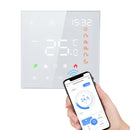 Smart Tuya WiFi Thermostat Voice Control 16A Digital Programmable LCD Display Touchscreen Underfloor Heating Temperature Controller Digital Intelligent Wall Thermostat for Electric Heating Compatible with Amazon Home