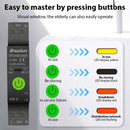 Smart Circuit Breaker Tuya APP WiFi Enabled Circuit Breaker Electricity Statistics Leakage Switch with Leakage Protection Overvoltage and Undervoltage Protection Mobile Phone Remote Control for Smart Home