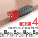 Woodworking Trimming Chamfer Tool with Tungsten Carbide Four-Blade Insert for Edge Banding, Plywood, and Board Edge Chamfering in Furniture Making and DIY Projects (Standard Set (R1.5+R2+R3 Blades))