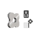 Woodworking Trimming Chamfer Tool with Tungsten Carbide Four-Blade Insert for Edge Banding, Plywood, and Board Edge Chamfering in Furniture Making and DIY Projects (Standard Set (R1.5+R2+R3 Blades))