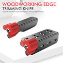 Woodworking Trimming Chamfer Tool with Tungsten Carbide Four-Blade Insert for Edge Banding, Plywood, and Board Edge Chamfering in Furniture Making and DIY Projects (Sliding Reinforced with R1 Blade)