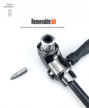 90 Degree Right Angle Drill Bit Adapter with Detachable Auxiliary Handle for Tight Space Screwdriving, Equipment Repair and Fastener Installation Tasks (Universal Screwdriver)