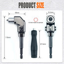 90 Degree Right Angle Drill Bit Adapter with Detachable Auxiliary Handle for Tight Space Screwdriving, Equipment Repair and Fastener Installation Tasks (Universal Screwdriver + 10 Bits)