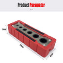 Woodworking Multi-Function Drilling Positioning Jig with Dual-Size Hole Options for Round Rods, Flat Boards, and Right-Angle Corners, Assisting Vertical Bore Alignment in Furniture Assembly and DIY Projects (13mm Style)