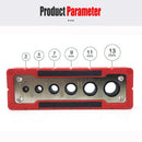 Woodworking Multi-Function Drilling Positioning Jig with Dual-Size Hole Options for Round Rods, Flat Boards, and Right-Angle Corners, Assisting Vertical Bore Alignment in Furniture Assembly and DIY Projects (13mm Style)