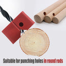 Woodworking Multi-Function Drilling Positioning Jig with Dual-Size Hole Options for Round Rods, Flat Boards, and Right-Angle Corners, Assisting Vertical Bore Alignment in Furniture Assembly and DIY Projects (13mm Style)