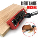 Woodworking Multi-Function Drilling Positioning Jig with Dual-Size Hole Options for Round Rods, Flat Boards, and Right-Angle Corners, Assisting Vertical Bore Alignment in Furniture Assembly and DIY Projects (13mm Style)