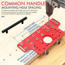 2-in-1 Cabinet Door Drilling Locator Template for Hinge and Handle Installation, Alloy Woodworking Punch Positioner with Scale Marks for Drawer Wardrobe File Cabinet Hardware Mounting (2-in-1 Cabinet Hinge & Handle Drilling Jig)