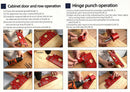 2-in-1 Cabinet Door Drilling Locator Template for Hinge and Handle Installation, Alloy Woodworking Punch Positioner with Scale Marks for Drawer Wardrobe File Cabinet Hardware Mounting (2-in-1 Cabinet Hinge & Handle Drilling Jig)