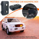 Waterproof Magnetic Car Storage Box for Outdoor Travel, Underbody Hidden Stash Case with Foam Lining, Portable Magnet Tool Organizer for Camping and Tactical Use (19*12.5*4.7cm)