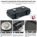 Waterproof Magnetic Car Storage Box for Outdoor Travel, Underbody Hidden Stash Case with Foam Lining, Portable Magnet Tool Organizer for Camping and Tactical Use (20*12*5cm)