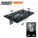 Multifunctional Aluminum Router Base Slotting Jig for Woodworking, Adjustable Trimming Machine Base with Scale for Furniture Making, Cabinet Installation, Hidden Connector Grooving and Hardware Pre-installation (Slotting Jig with Transparent Guard, S)