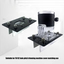 Multifunctional Aluminum Router Base Slotting Jig for Woodworking, Adjustable Trimming Machine Base with Scale for Furniture Making, Cabinet Installation, Hidden Connector Grooving and Hardware Pre-installation (Slotting Jig with Transparent Guard, S)