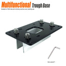 Multifunctional Aluminum Router Base Slotting Jig for Woodworking, Adjustable Trimming Machine Base with Scale for Furniture Making, Cabinet Installation, Hidden Connector Grooving and Hardware Pre-installation (Slotting Jig with Transparent Guard, S)