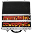 Router Bits Set, Router Bits Set of Pieces kit with shank in Aluminum Storage Case,Woodworking Tools Include Straight Cut