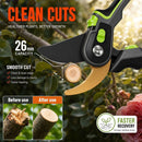 Garden Pruning Shears – Ergonomic Non-Slip Grip, Smooth & Precise Cuts, Comfortable for 1-Inch Branches, Shrubs & Roses