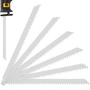 6PCS Reciprocating Saw Blade Set 12in Stainless Steel Saw Blades 3TPI Big Tooth Unpainted Saw Blades for Frozen Meat Bones Turkey Beef