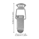 4Pcs Plated Silver Metal Spring Latch Lock for Cabinet Door Tool Box Secure Fastening