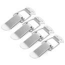 4Pcs Plated Silver Metal Spring Latch Lock for Cabinet Door Tool Box Secure Fastening