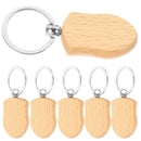 Blanks Keychain Engravable Rustic Key Holder Aluminium Alloy 6pcs