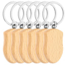 Blanks Keychain Engravable Rustic Key Holder Aluminium Alloy 6pcs