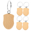 Blanks Keychain Engravable Rustic Key Holder Aluminium Alloy 6pcs