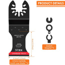 4Pcs Carbide Oscillating Saw Blades Set Universal Oscillating Multitool Blades Multipurpose Cutting Oscillating Tool Blades with 3 Spacer Adapters for Cutting Wood Metal Screws