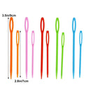 100Pcs Weaving Sewing Needles Plastic Assorted Color Large Holes Practical Use
