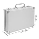 Plated Aluminum Metal Toolbox with Sponge Lining, Storage Case for Easy Transport and Organization