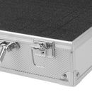 Plated Aluminum Metal Toolbox with Sponge Lining, Storage Case for Easy Transport and Organization
