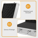 Plated Aluminum Metal Toolbox with Sponge Lining, Storage Case for Easy Transport and Organization