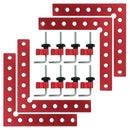 90 Degree Positioning Squares, Right Angle Clamps 5.5" x 5.5"(14 x 14cm) Aluminum Alloy Woodworking Carpenter（4 Pack)