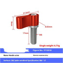 4 Pcs Male Threading Rotating Knob,M6 17mm Adjustable Thumb Lever Screw,Rotating Knob with Single Wing,Red Aluminum Alloy