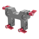 4 Pcs Male Threading Rotating Knob,M6 17mm Adjustable Thumb Lever Screw,Rotating Knob with Single Wing,Red Aluminum Alloy