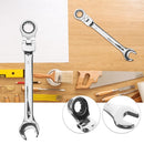 Flexible Ratcheting Wrench with Plated Steel, Ideal for Repairs in Tight and Hard-to-Reach Spaces