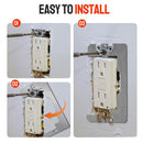 10 Pcs Wall Plate Spacer Metal Outlet Spacers Flush Fit Device Leveling Plates Repair And Loose Electrical Outlet Fix for Use With Walls Electrical Outlet, Electrical Box, Switch, Single-Gang