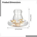 10 Pairs Silicone Earring Backs, 18K Gold Transparent Earring Backs Replacements for Heavy Earrings, Hypoallergenic and Comfortable