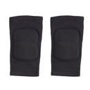 2Pcs Black Thick Sponge Knee Supports with Breathable Elastic Fabric for Sports Safety