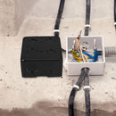 Durable Black Floor Outlet Cover, Iron, Safe and Versatile for Tools