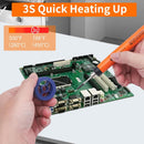 USB Portable Wireless/Plug-in Dual-Mode Soldering Iron: 3s Fast Heating up to 450℃, 3 Temp Settings, Type-C Powered – Your Ideal Tool for Electronic Repairs!(3-head black gear)