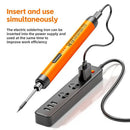 USB Portable Wireless/Plug-in Dual-Mode Soldering Iron: 3s Fast Heating up to 450℃, 3 Temp Settings, Type-C Powered – Your Ideal Tool for Electronic Repairs!(3-head black gear)
