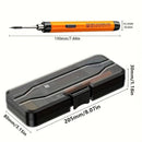 USB Portable Wireless/Plug-in Dual-Mode Soldering Iron: 3s Fast Heating up to 450℃, 3 Temp Settings, Type-C Powered – Your Ideal Tool for Electronic Repairs!(3-head black gear)