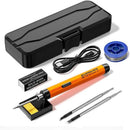 USB Portable Wireless/Plug-in Dual-Mode Soldering Iron: 3s Fast Heating up to 450℃, 3 Temp Settings, Type-C Powered – Your Ideal Tool for Electronic Repairs!(3-head black gear)